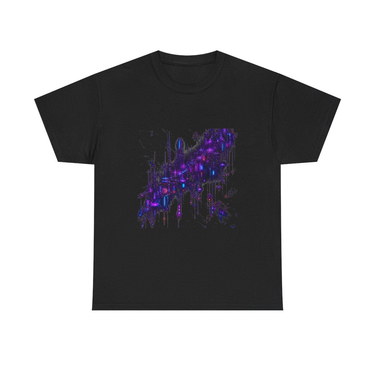 Ultraviolet Rookery KOSVYRE graphic tee product mockup, front view