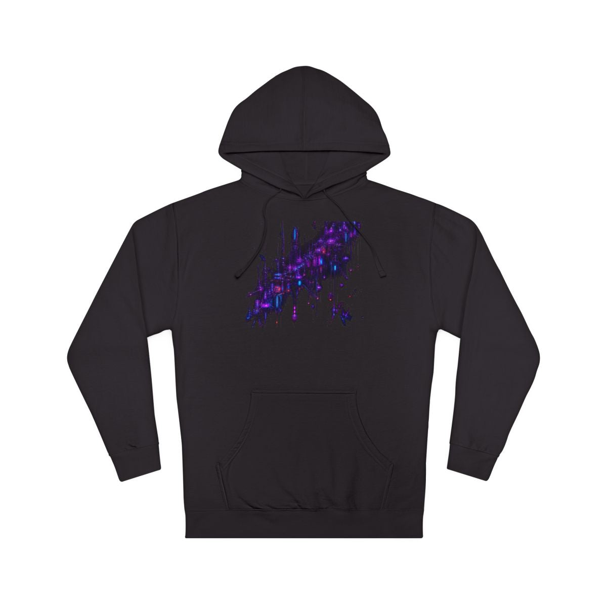 Ultraviolet Rookery KOSVYRE hoodie product mockup, front view