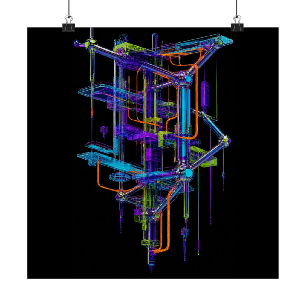 Ultraviolet Scaffold KOSVYRE art print product mockup, alternate front view