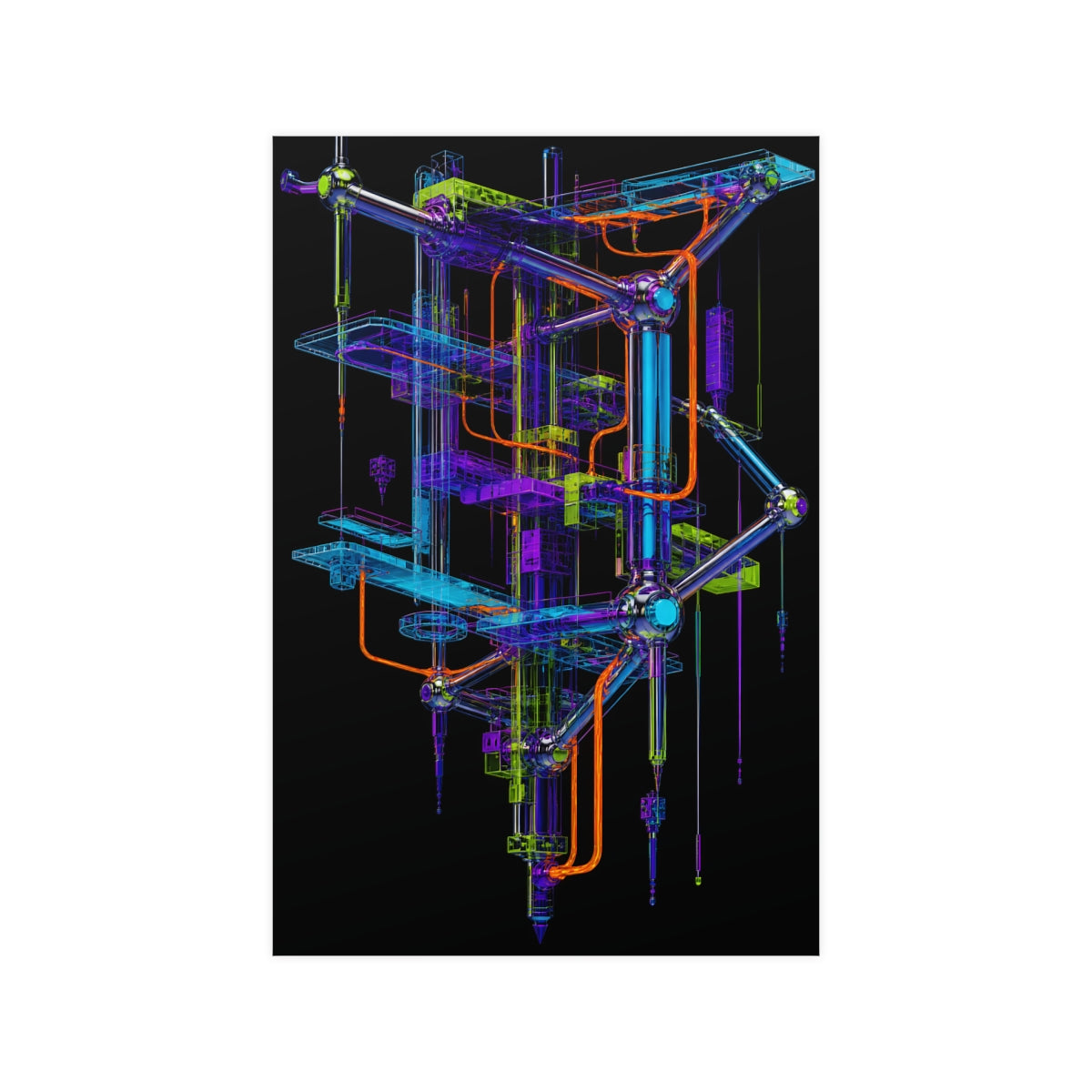 Ultraviolet Scaffold KOSVYRE poster product mockup, front view
