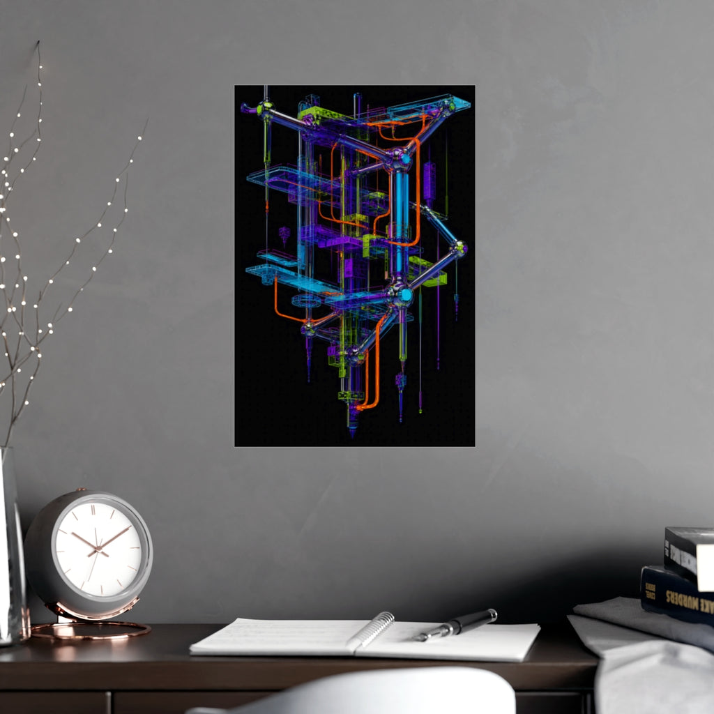 Ultraviolet Scaffold KOSVYRE poster product mockup, alternate view