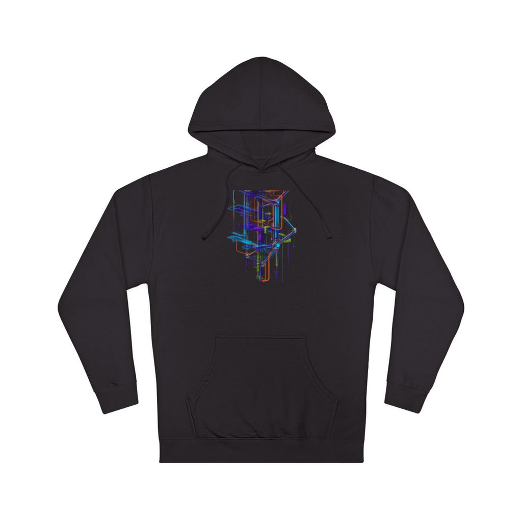 Ultraviolet Scaffold KOSVYRE hoodie product mockup, front view