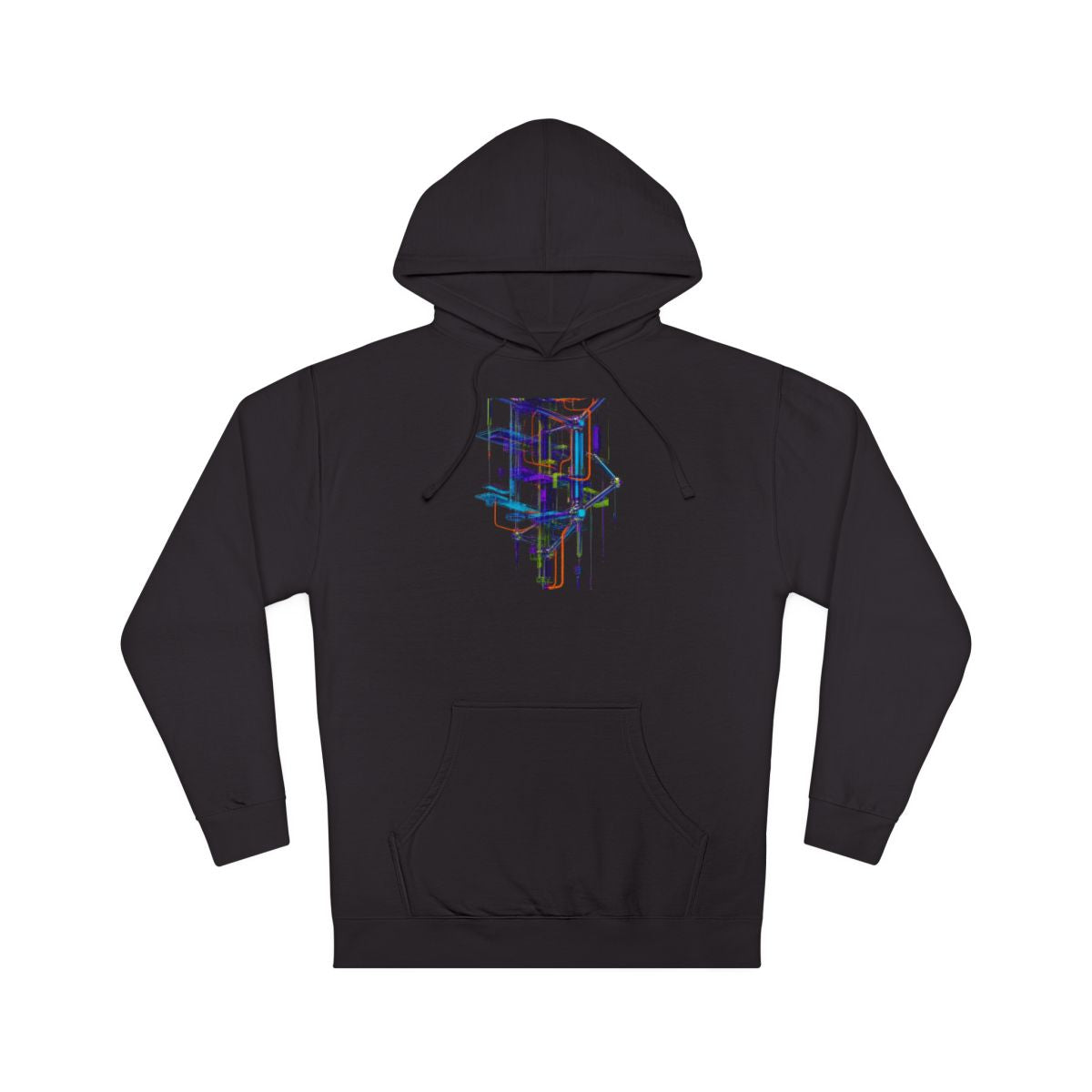 Ultraviolet Scaffold KOSVYRE hoodie product mockup, front view