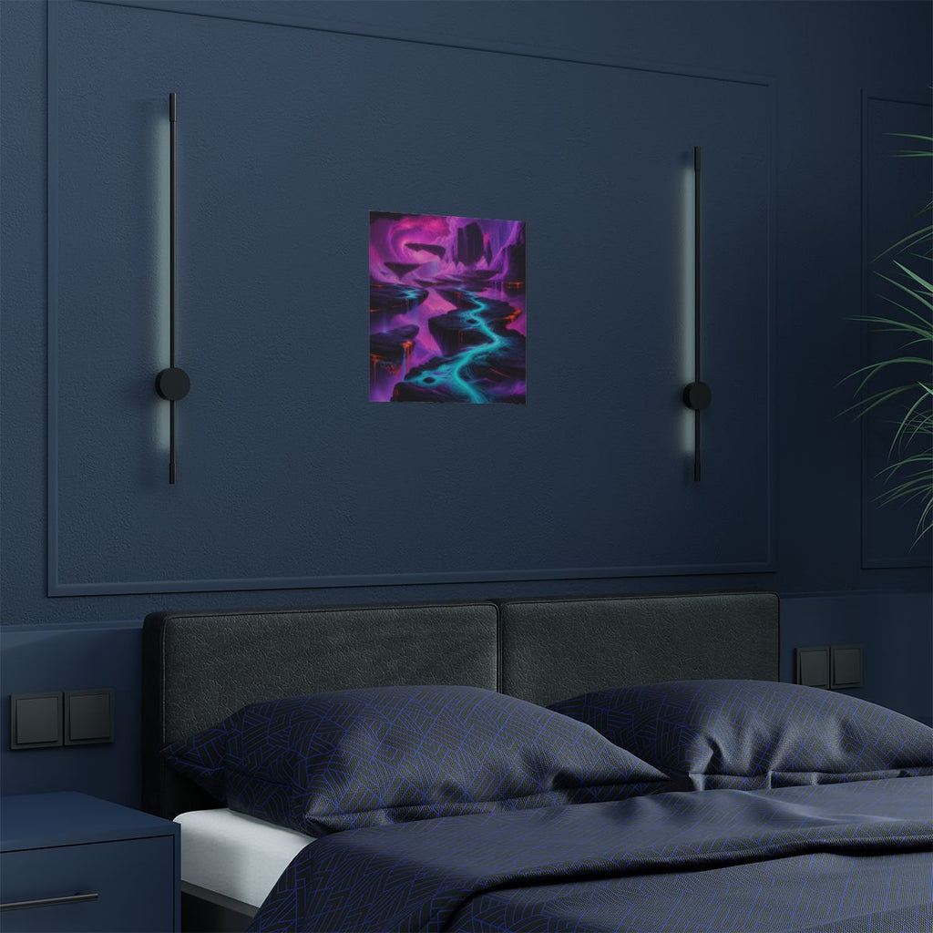 Ultraviolet Tectonic Garden KOSVYRE art print product mockup, detail view
