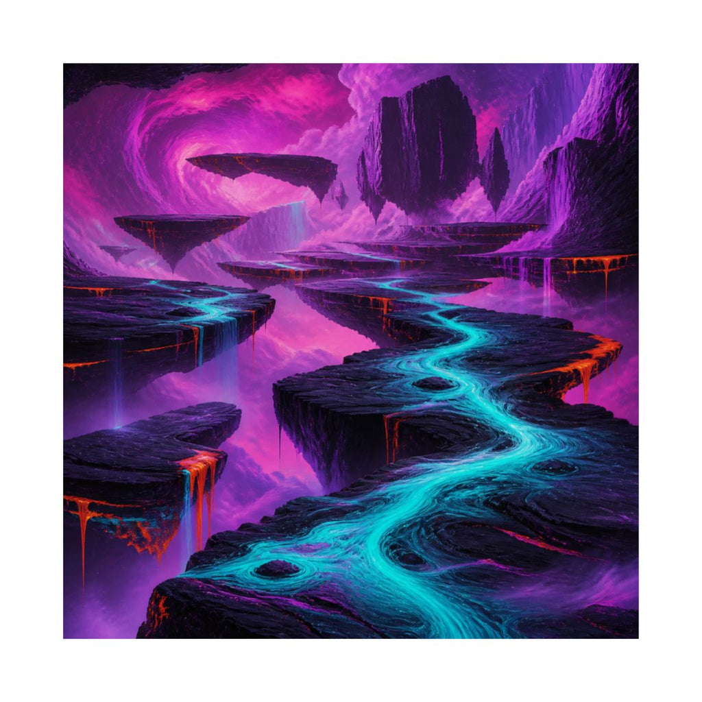 Ultraviolet Tectonic Garden KOSVYRE art print product mockup, front view