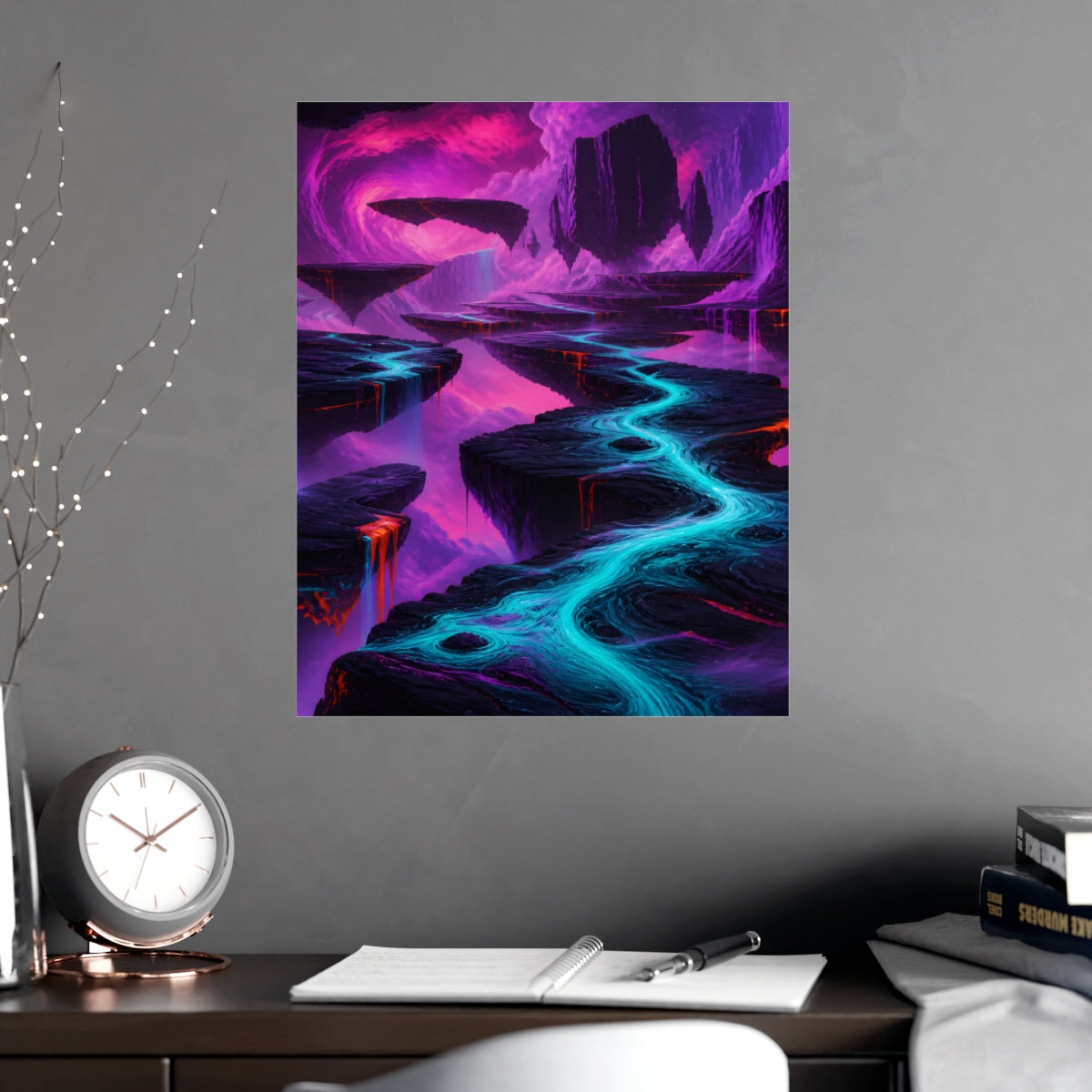 Ultraviolet Tectonic Garden KOSVYRE poster product mockup, alternate view