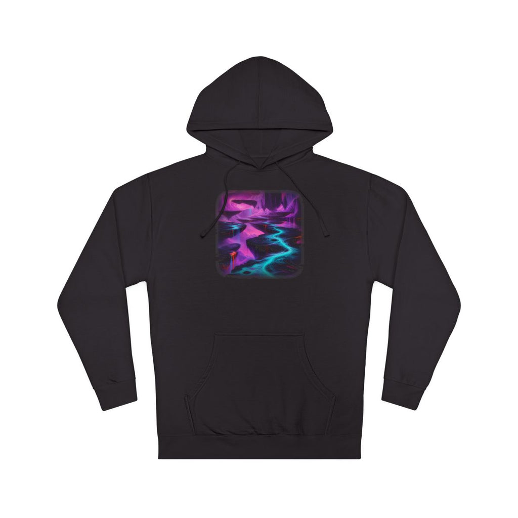 Ultraviolet Tectonic Garden KOSVYRE hoodie product mockup, front view