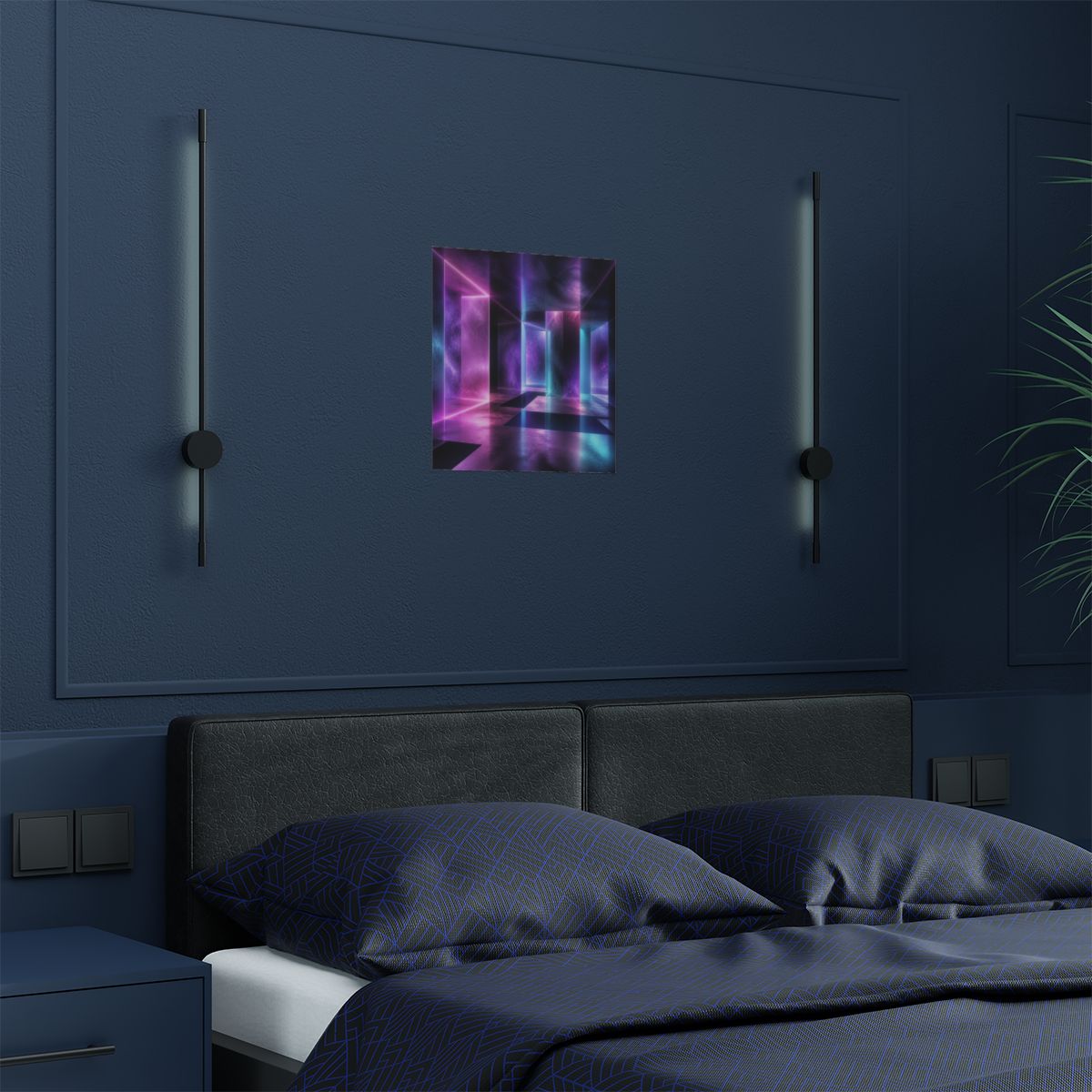 Ultraviolet Waiting Room KOSVYRE art print product mockup, detail view
