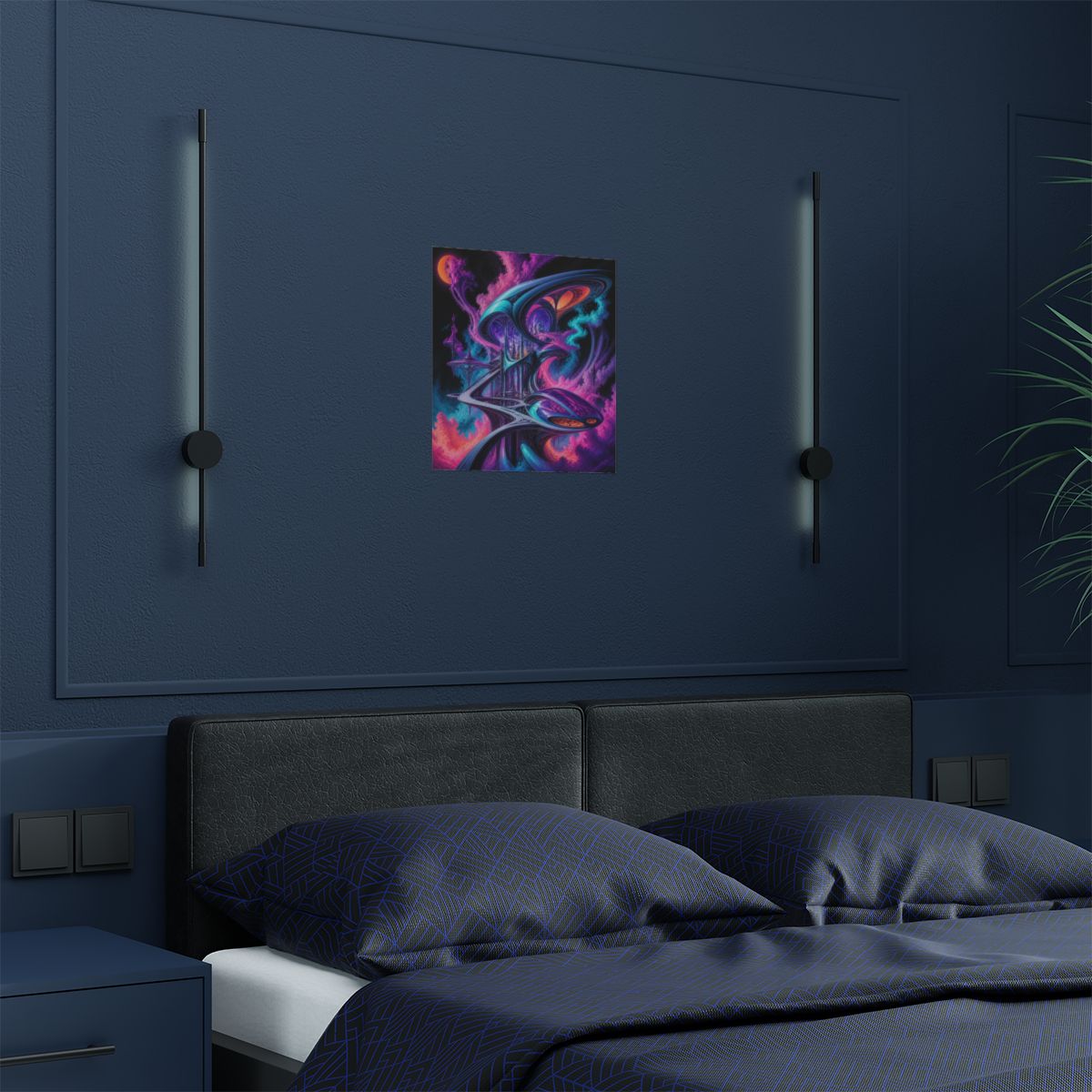 Vapor Arc Annex KOSVYRE art print product mockup, detail view