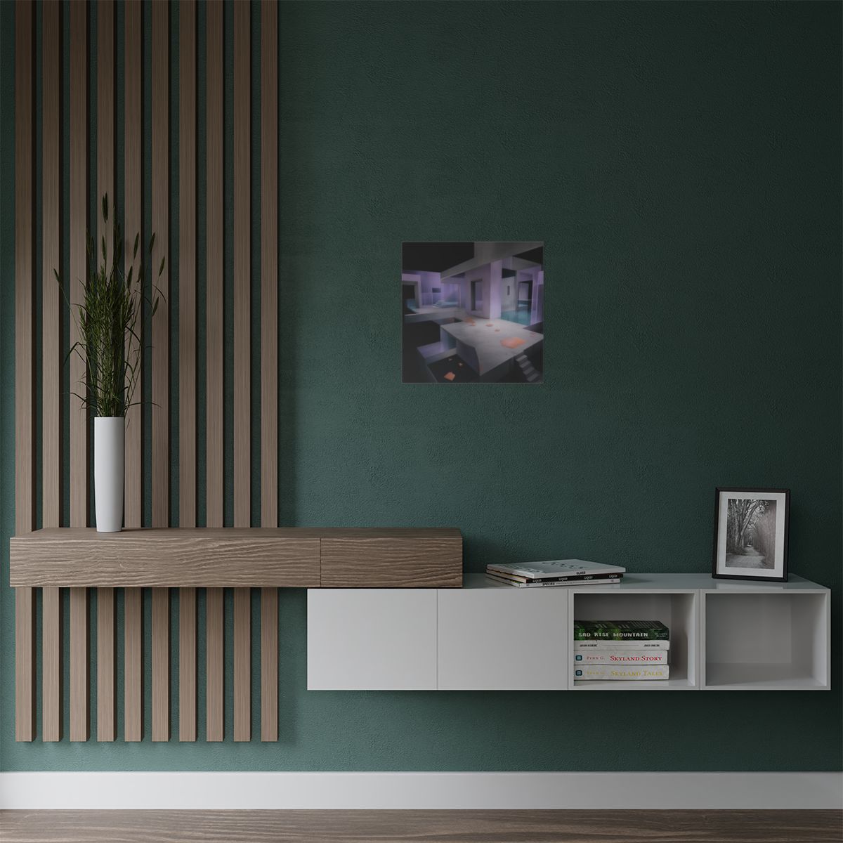 Vaporless Memory Hall KOSVYRE art print product mockup, alternate view