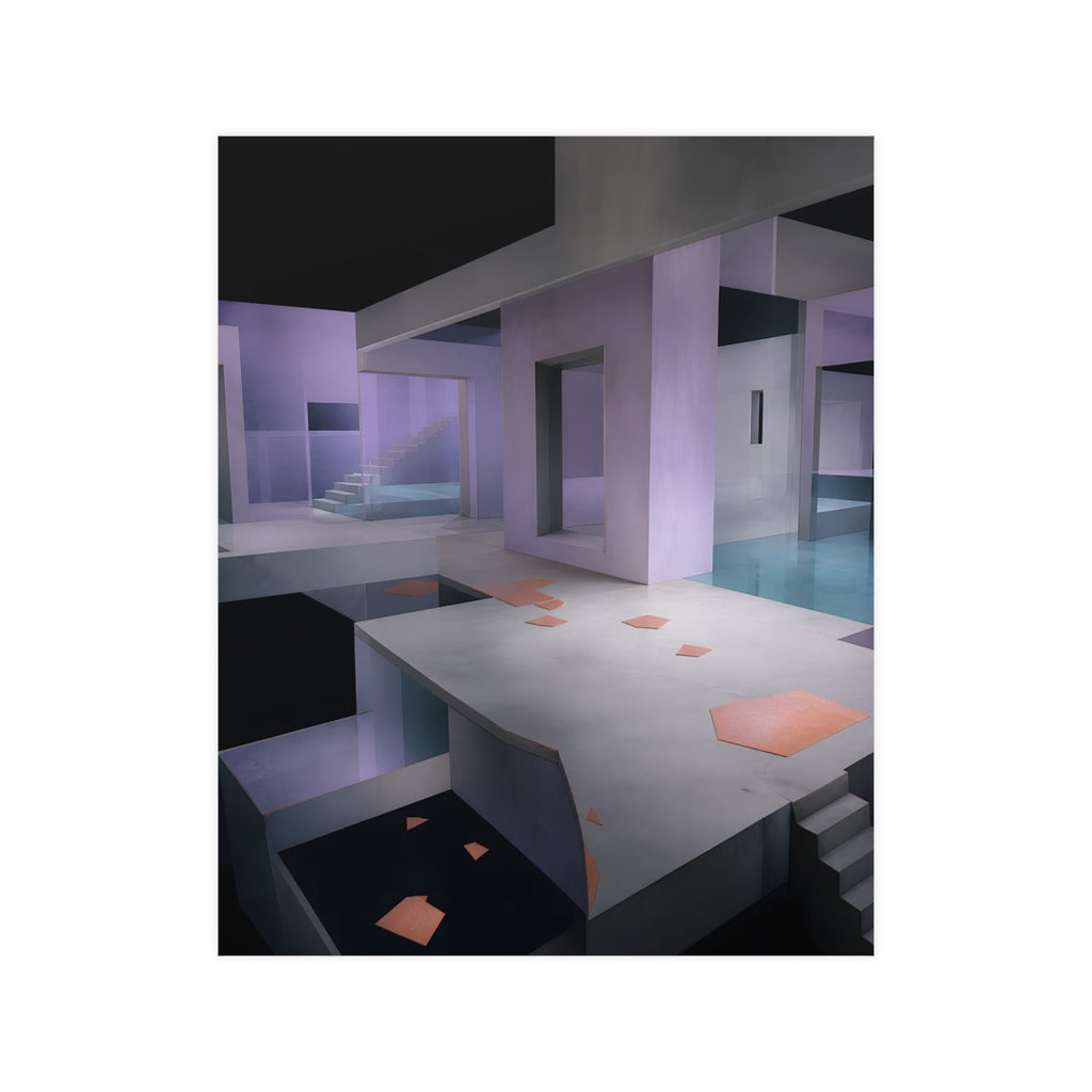 Vaporless Memory Hall KOSVYRE poster product mockup, front view