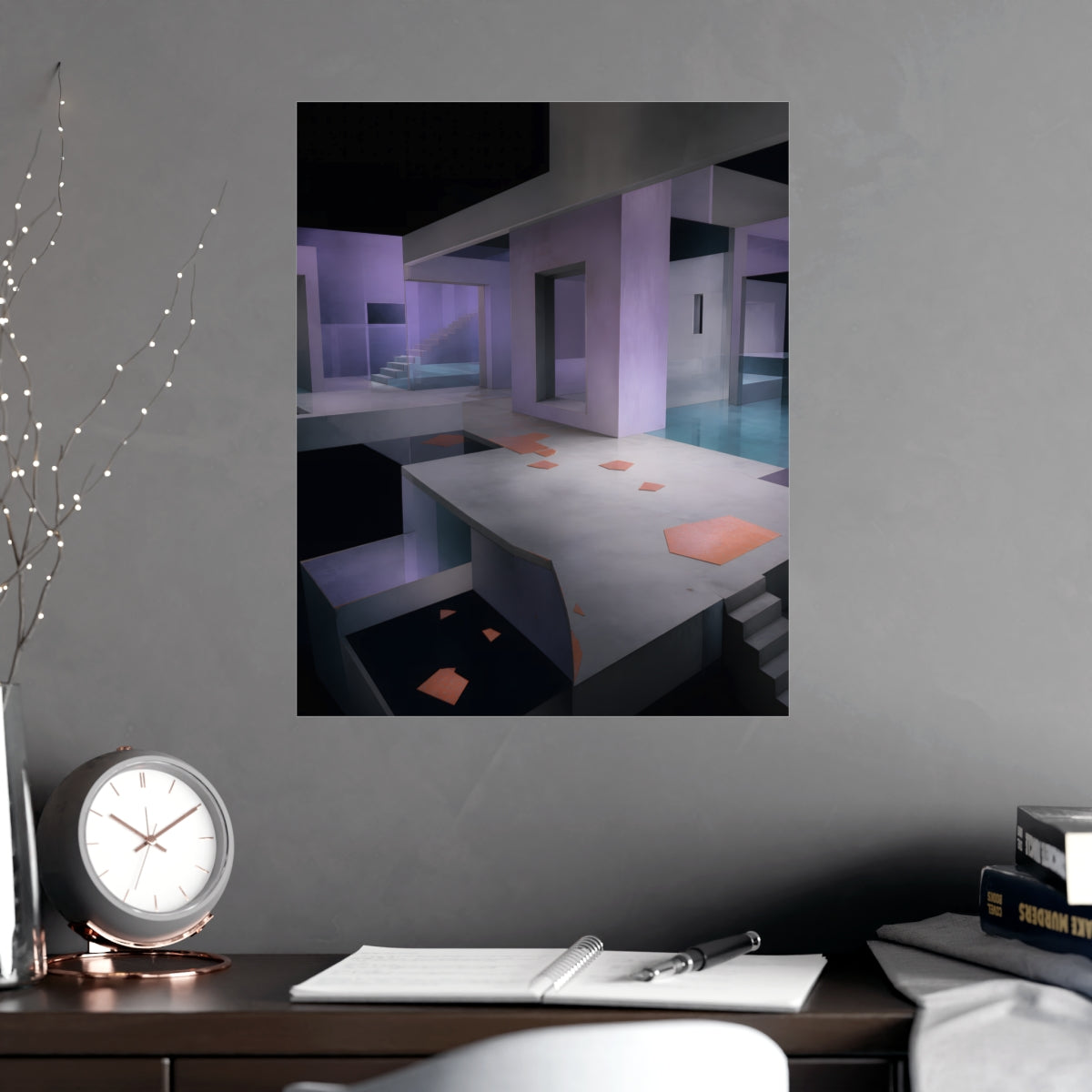 Vaporless Memory Hall KOSVYRE poster product mockup, alternate view