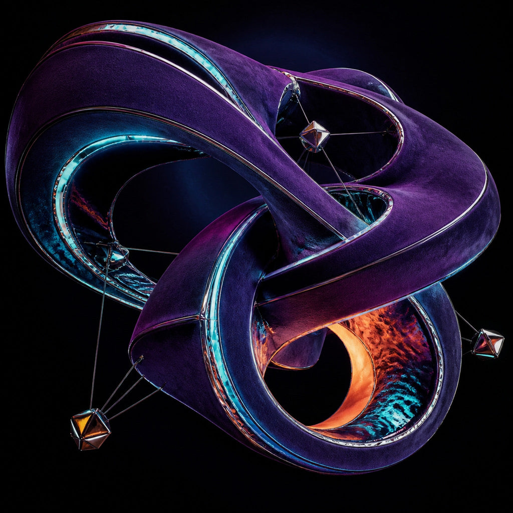 Close-up of the original KOSVYRE artwork Velvet Causality