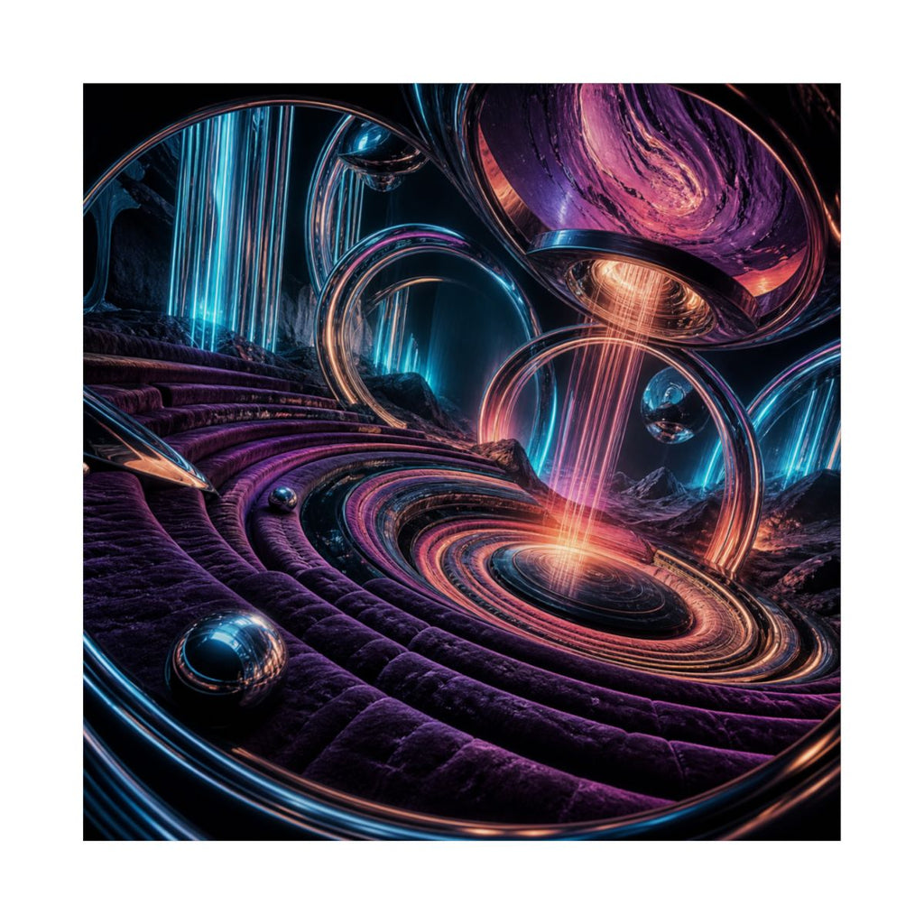 Velvet Circuit Amphitheater KOSVYRE art print product mockup, front view