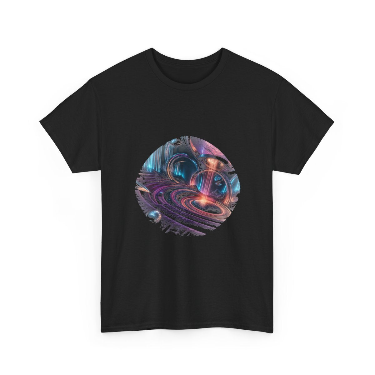 Velvet Circuit Amphitheater KOSVYRE graphic tee product mockup, alternate front view