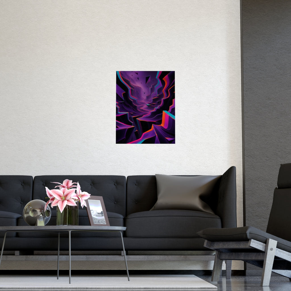 Velvet RGB Canyon KOSVYRE poster product mockup, detail view
