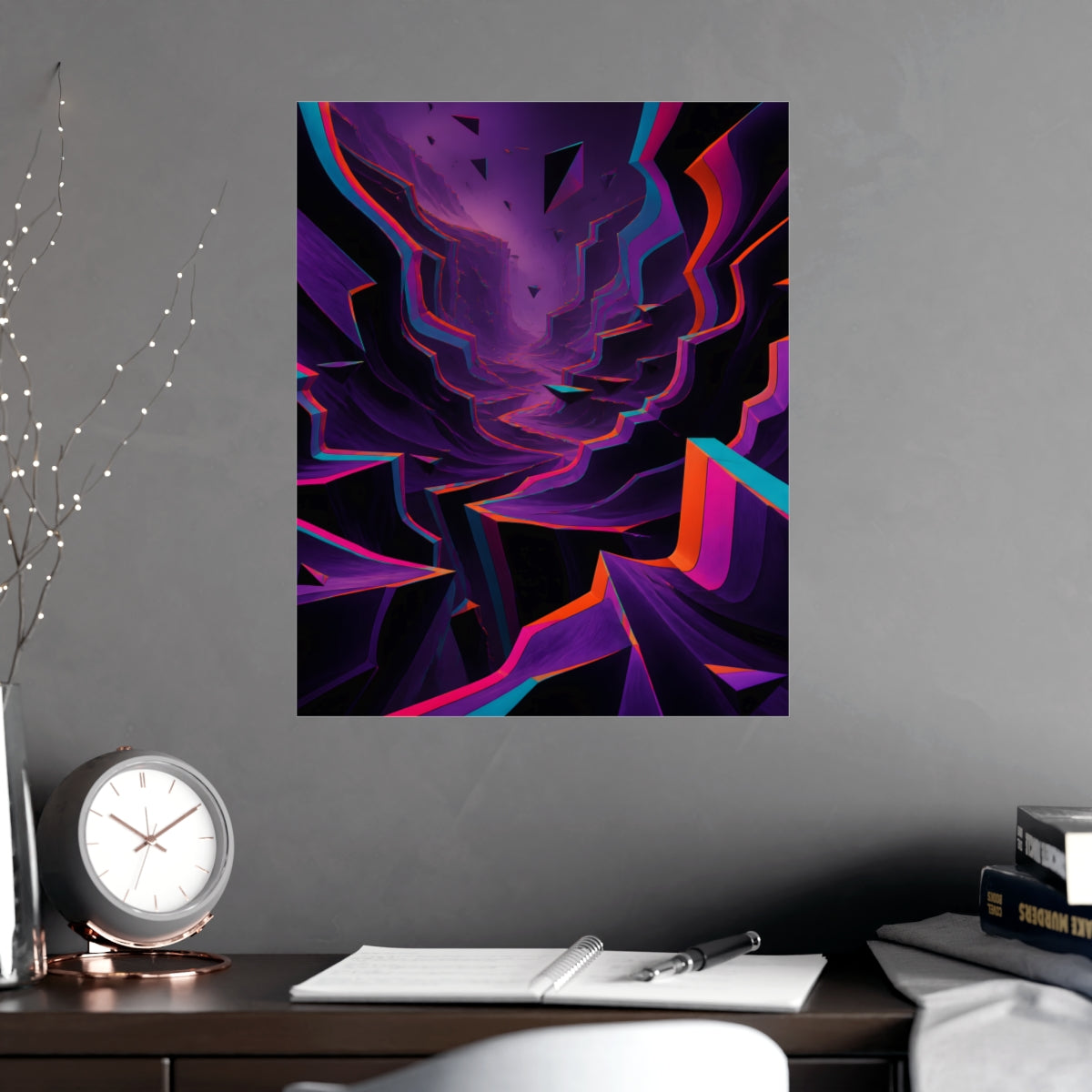 Velvet RGB Canyon KOSVYRE poster product mockup, alternate view