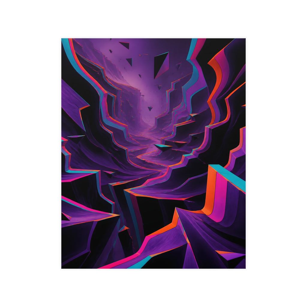 Velvet RGB Canyon KOSVYRE poster product mockup, front view