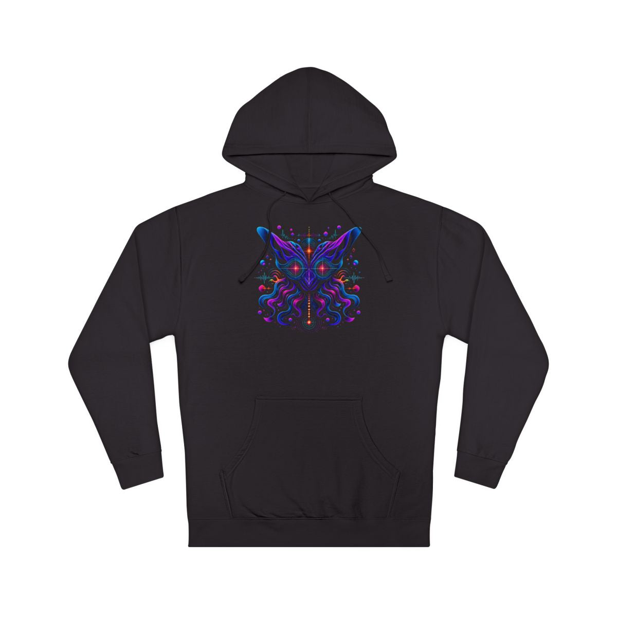 Velvet Signal Animal KOSVYRE hoodie product mockup, front view