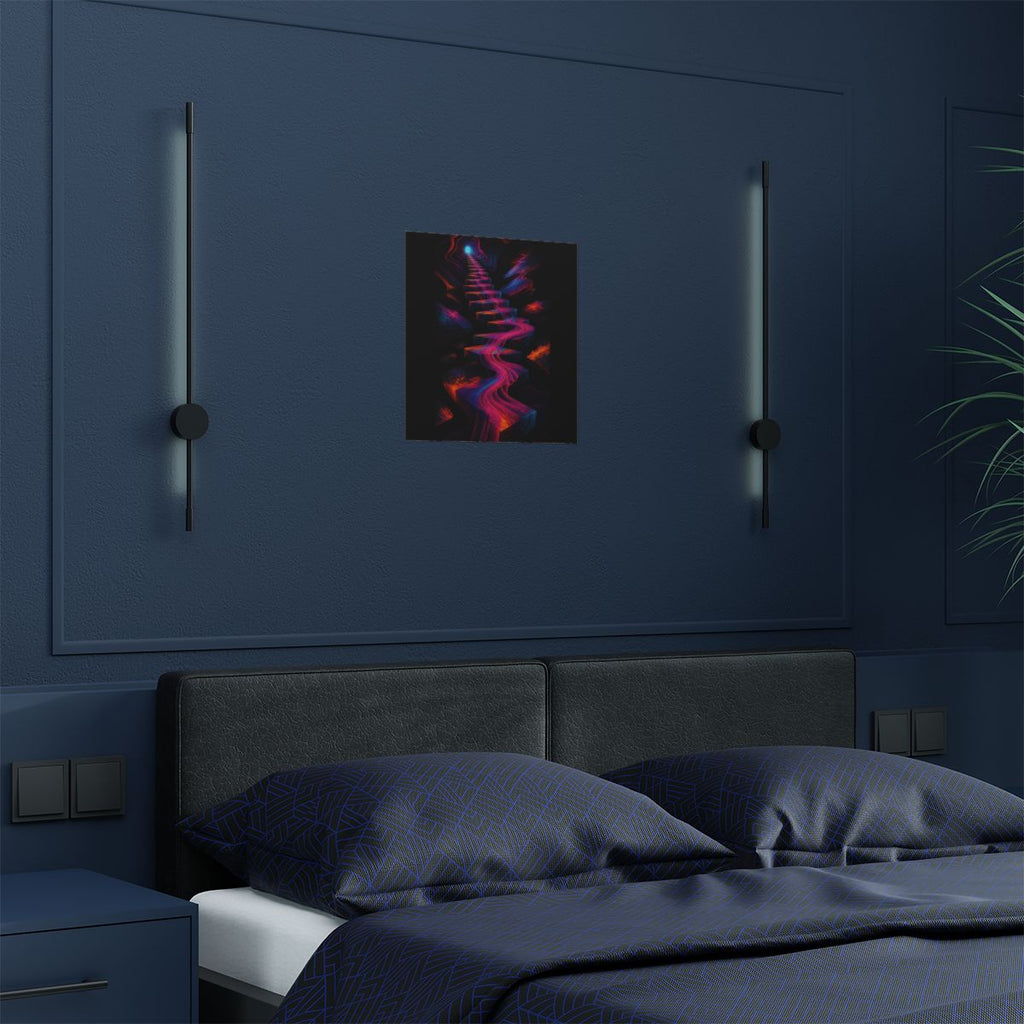 Velvet Signal Stair KOSVYRE art print product mockup, detail view