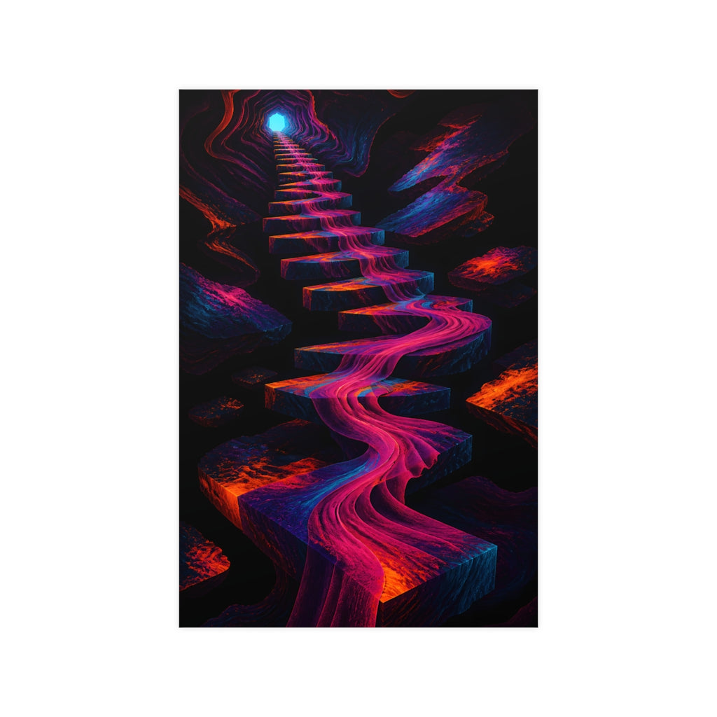 Velvet Signal Stair KOSVYRE poster product mockup, front view