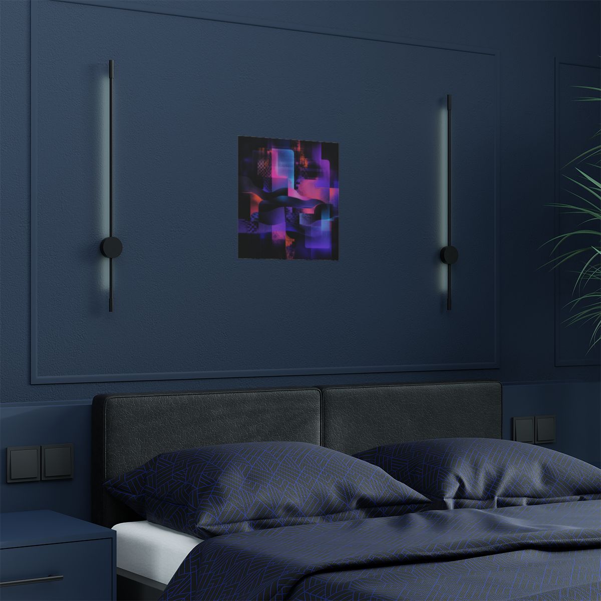 Velvet Static Memory KOSVYRE art print product mockup, detail view