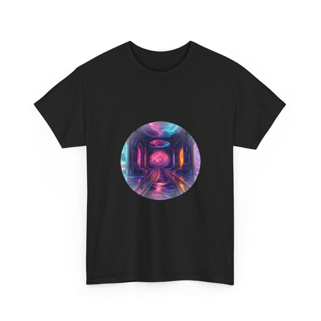 Velvet Transit KOSVYRE graphic tee product mockup, alternate front view
