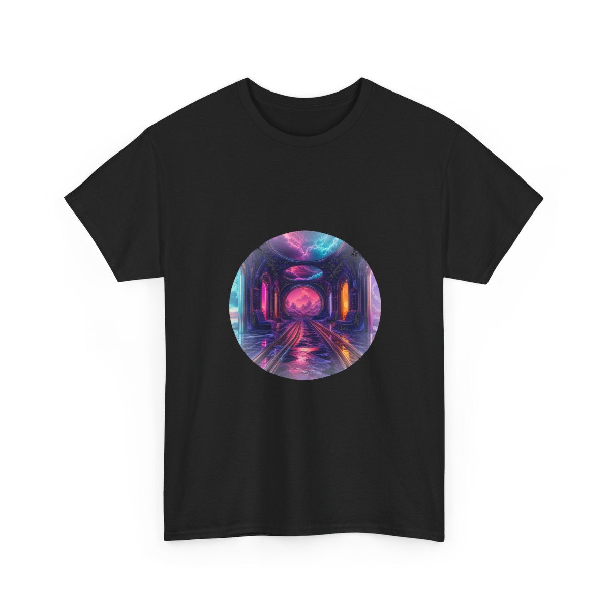 Velvet Transit KOSVYRE graphic tee product mockup, alternate front view