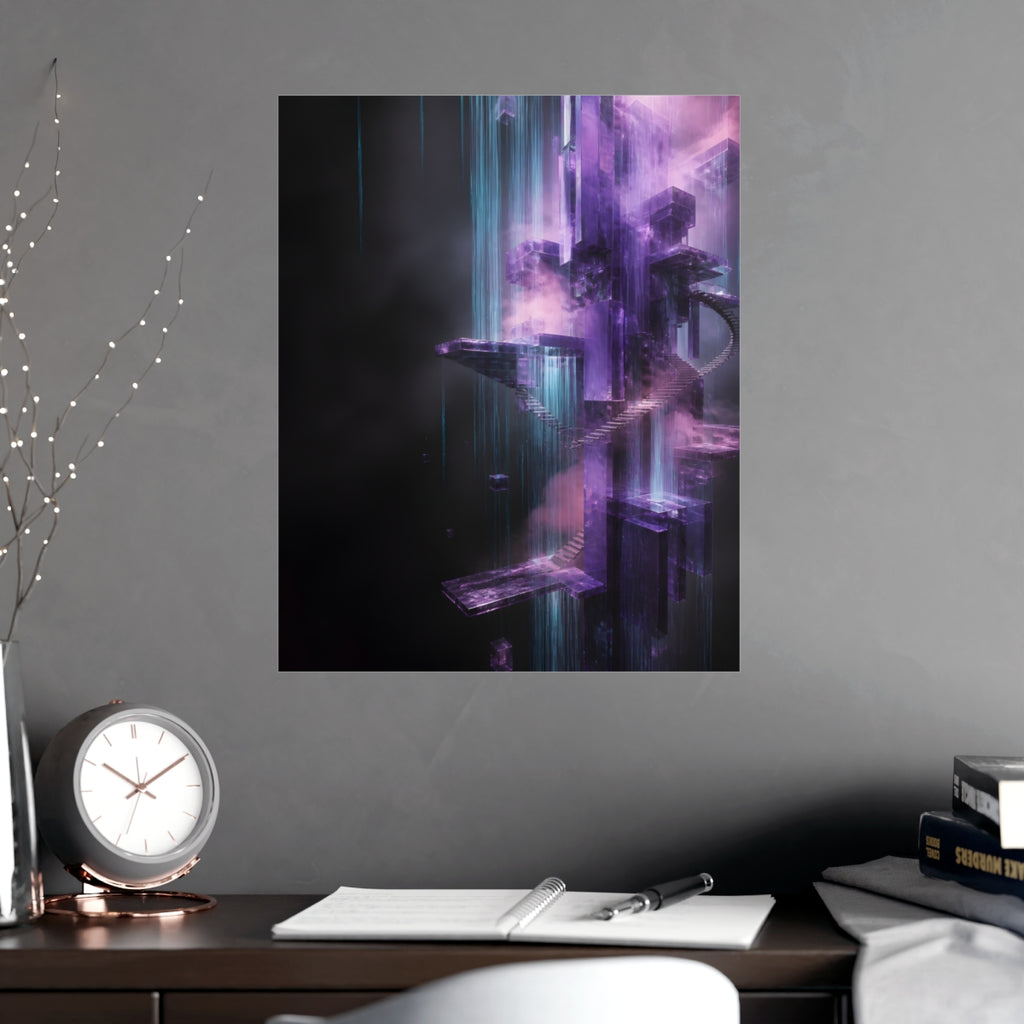 Violet Archive of Rain KOSVYRE poster product mockup, alternate view