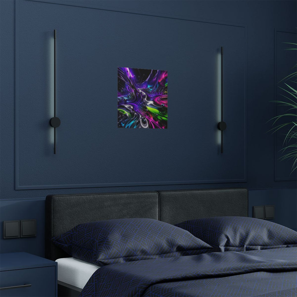 Violet Ferrofluid Garden KOSVYRE art print product mockup, detail view