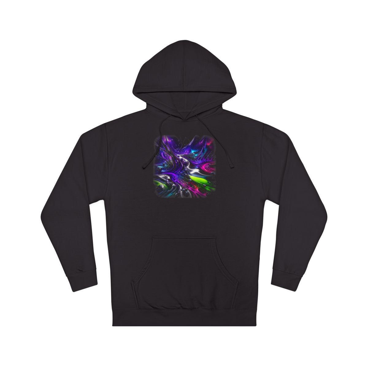 Violet Ferrofluid Garden KOSVYRE hoodie product mockup, front view